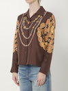 printed silk twill shirt