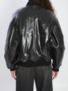 leather bomber jacket
