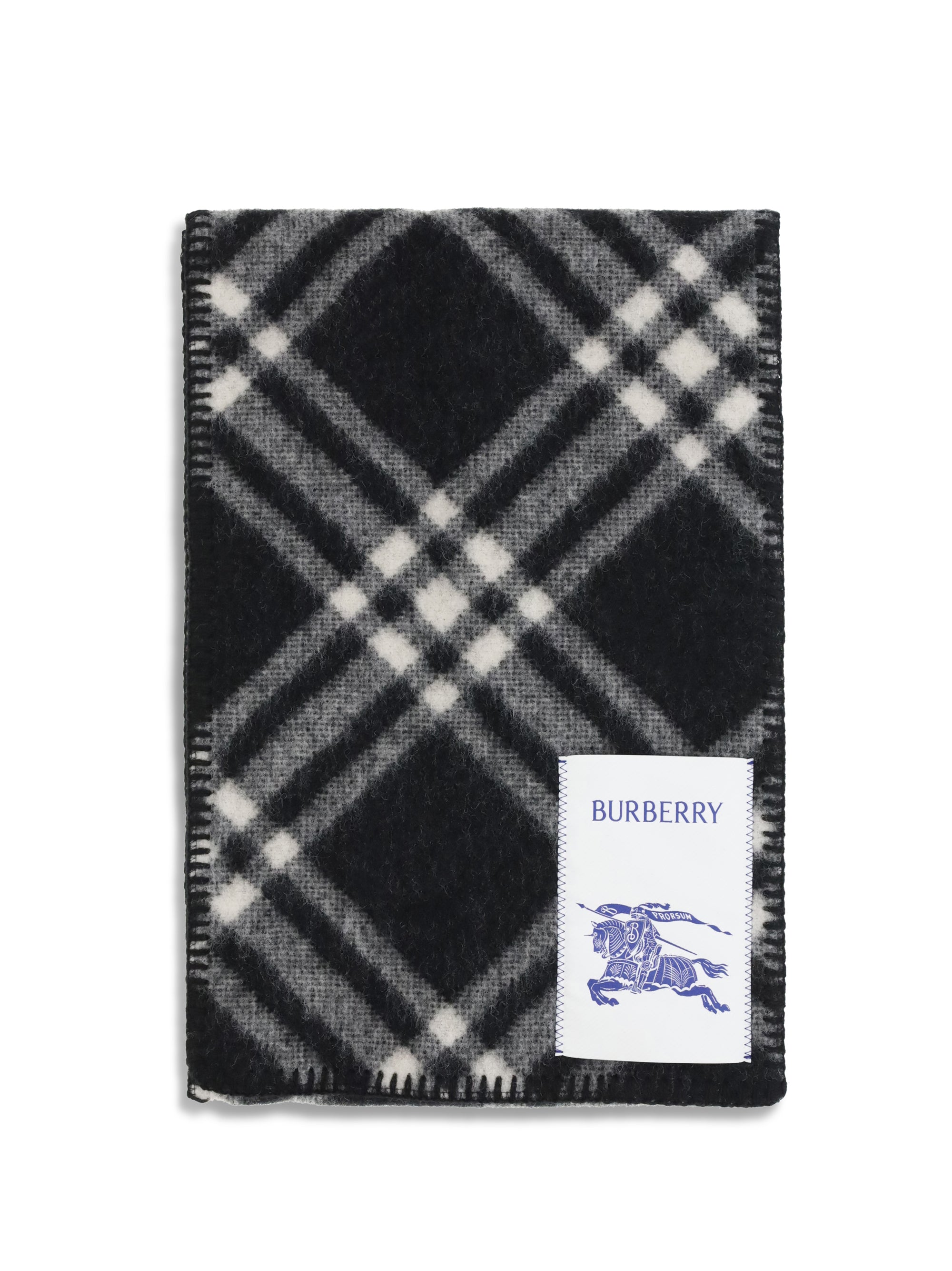 BURBERRY OS wool check scarf 
