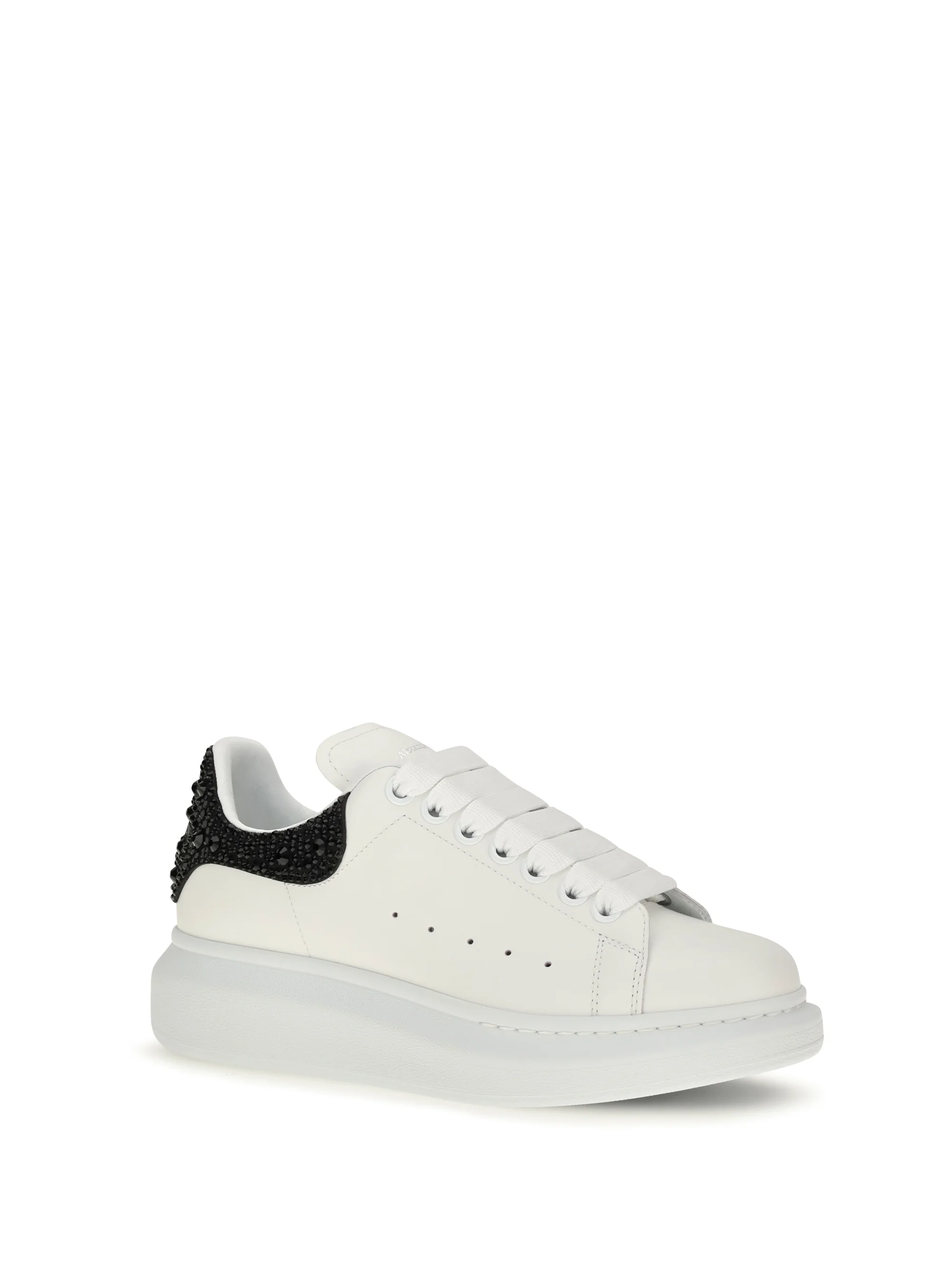 ALEXANDER MCQUEEN 35 oversized sneakers with suede heel and crystal details