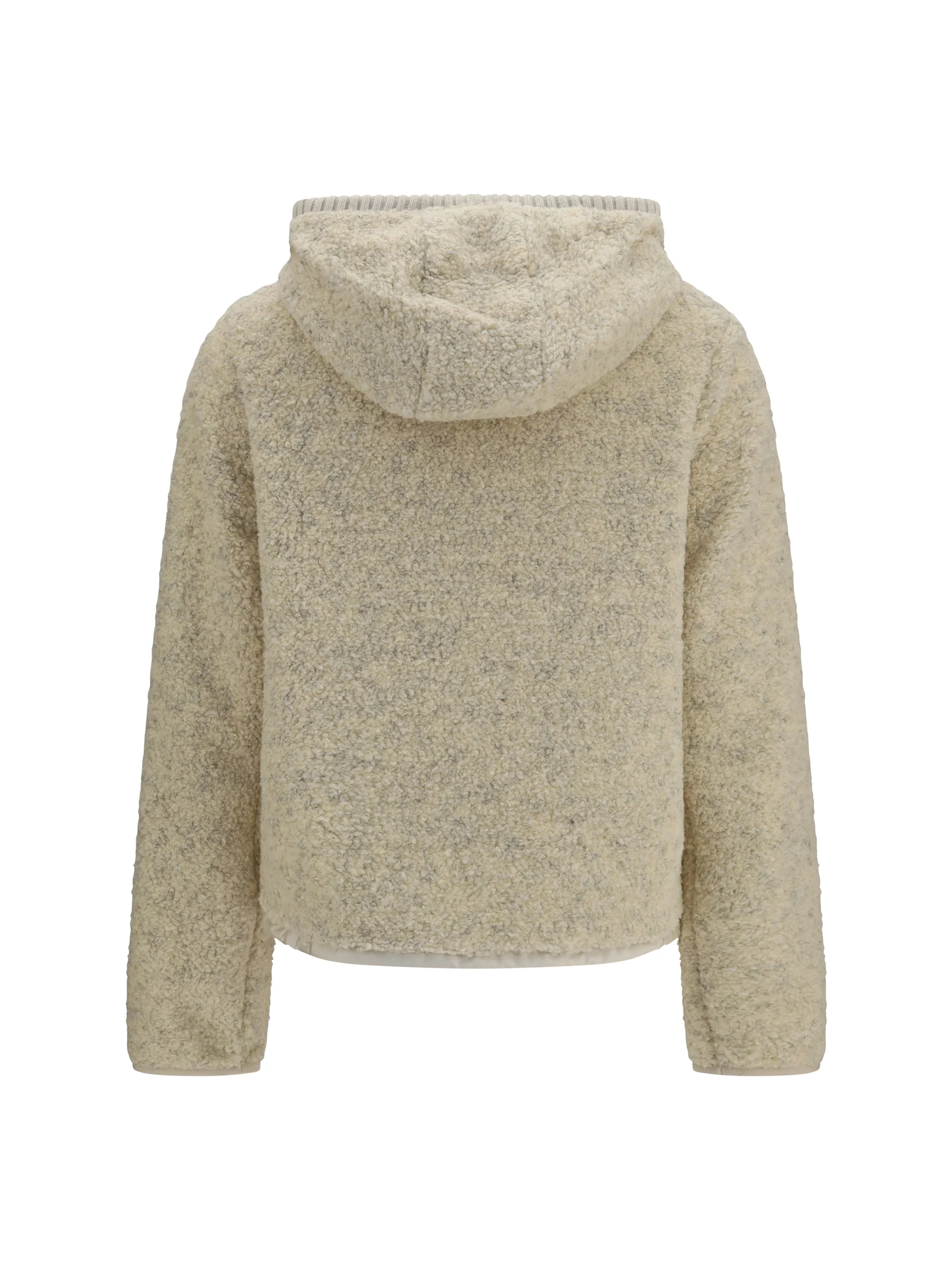 MONCLER L padded teddy hoodie