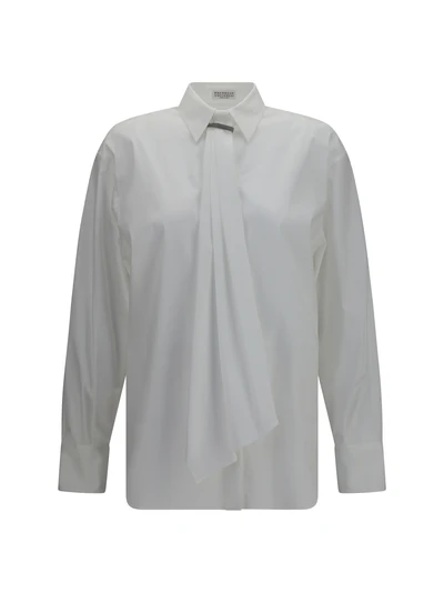 shirt with monili embellishment