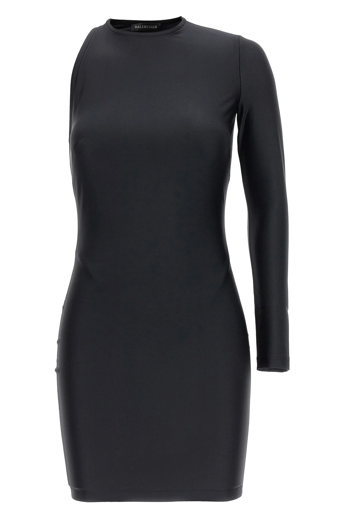 BALENCIAGA 36 one shoulder stretch fabric dress
