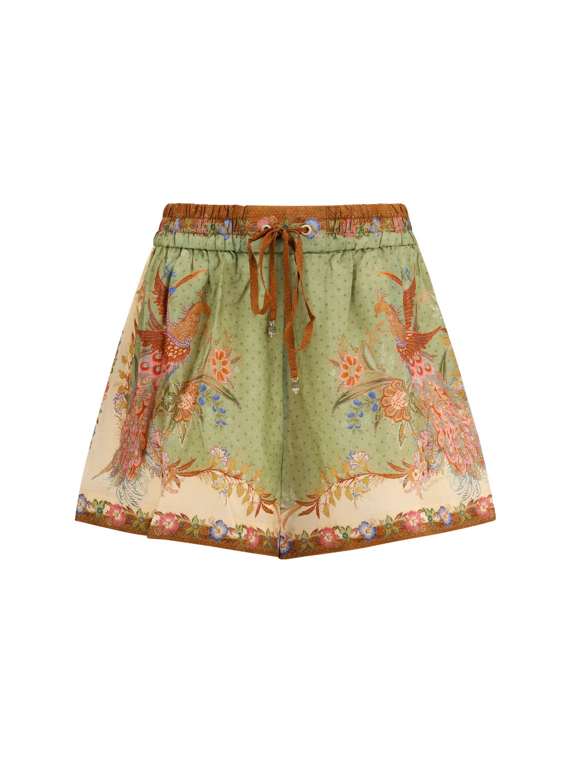 ZIMMERMANN 0 indra relaxed silk drawstring shorts