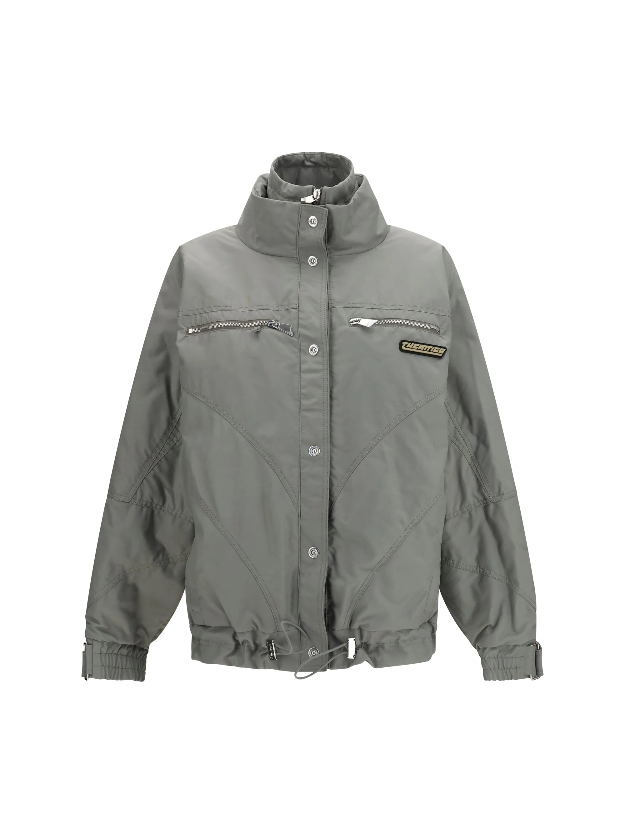 THE ATTICO 38 high-neck bomber with zips