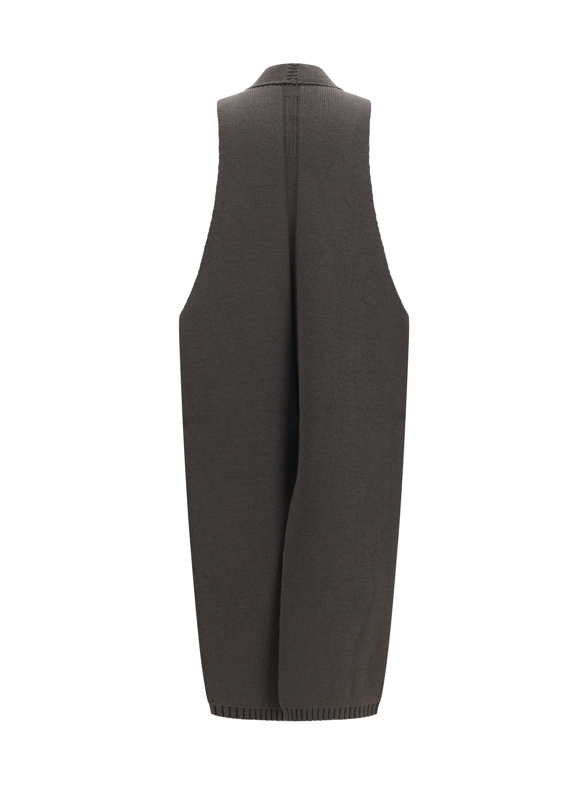 RICK OWENS M long wool and shearling vest