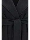 long robe coat in wool, cashmere and silk