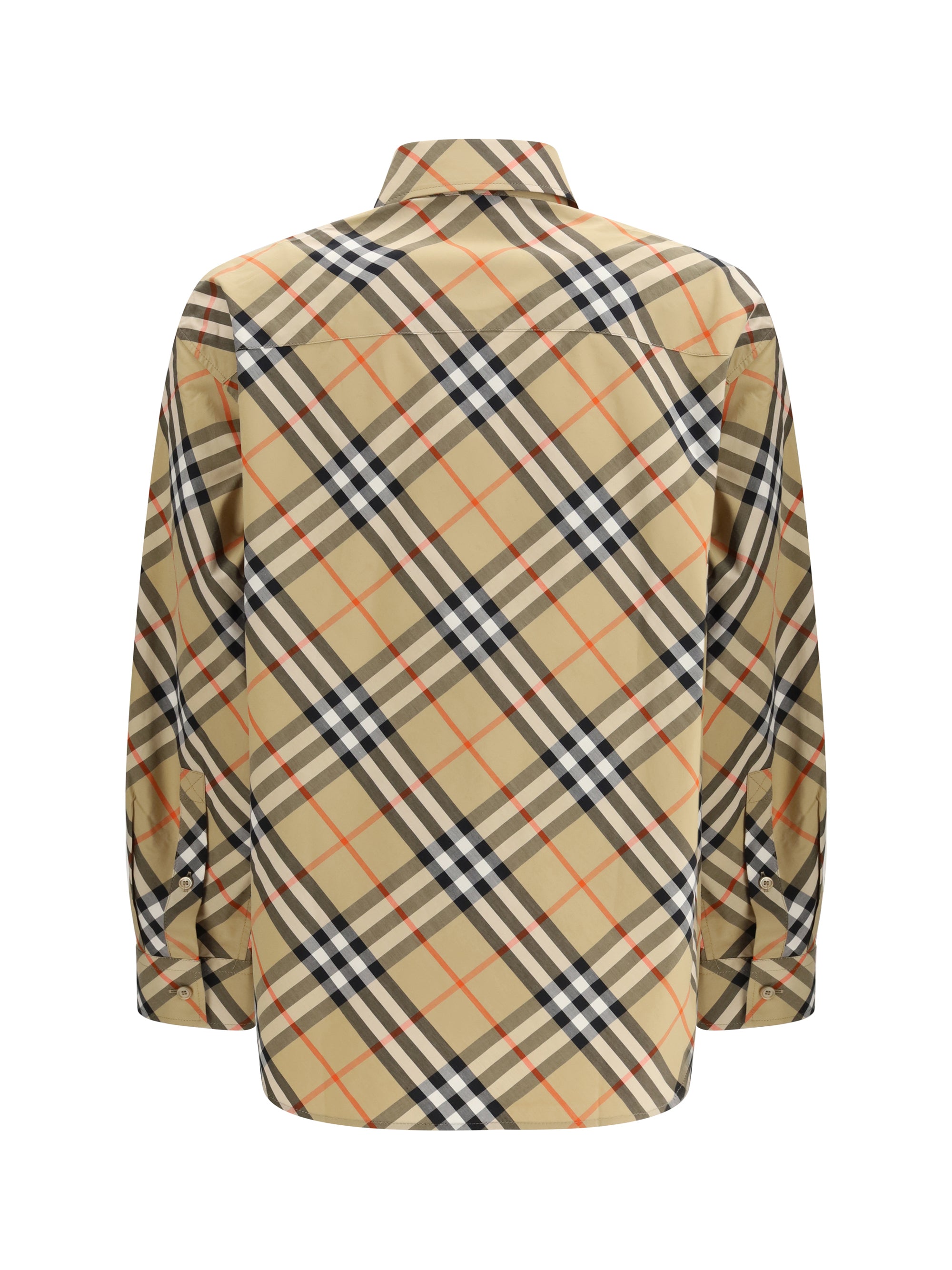 slim fit cotton check shirt
