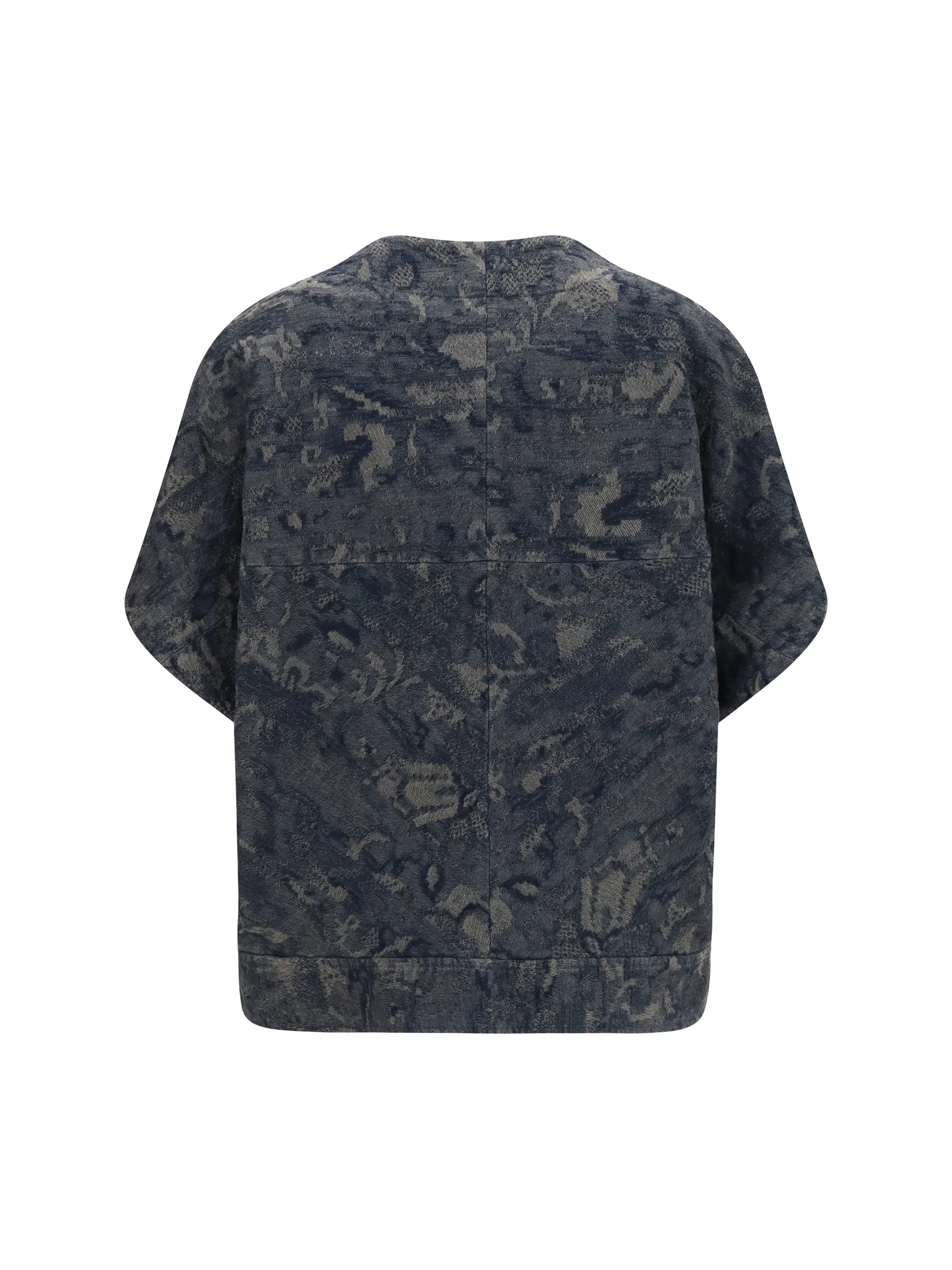 GIORGIO ARMANI 44 jacket in oversized floral jacquard denim