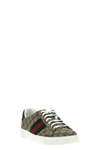 gucci ace sneakers in gg supreme fabric