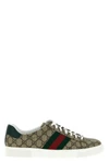 gucci ace sneakers in gg supreme fabric