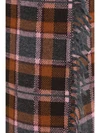 tartan fringed wrap skirt