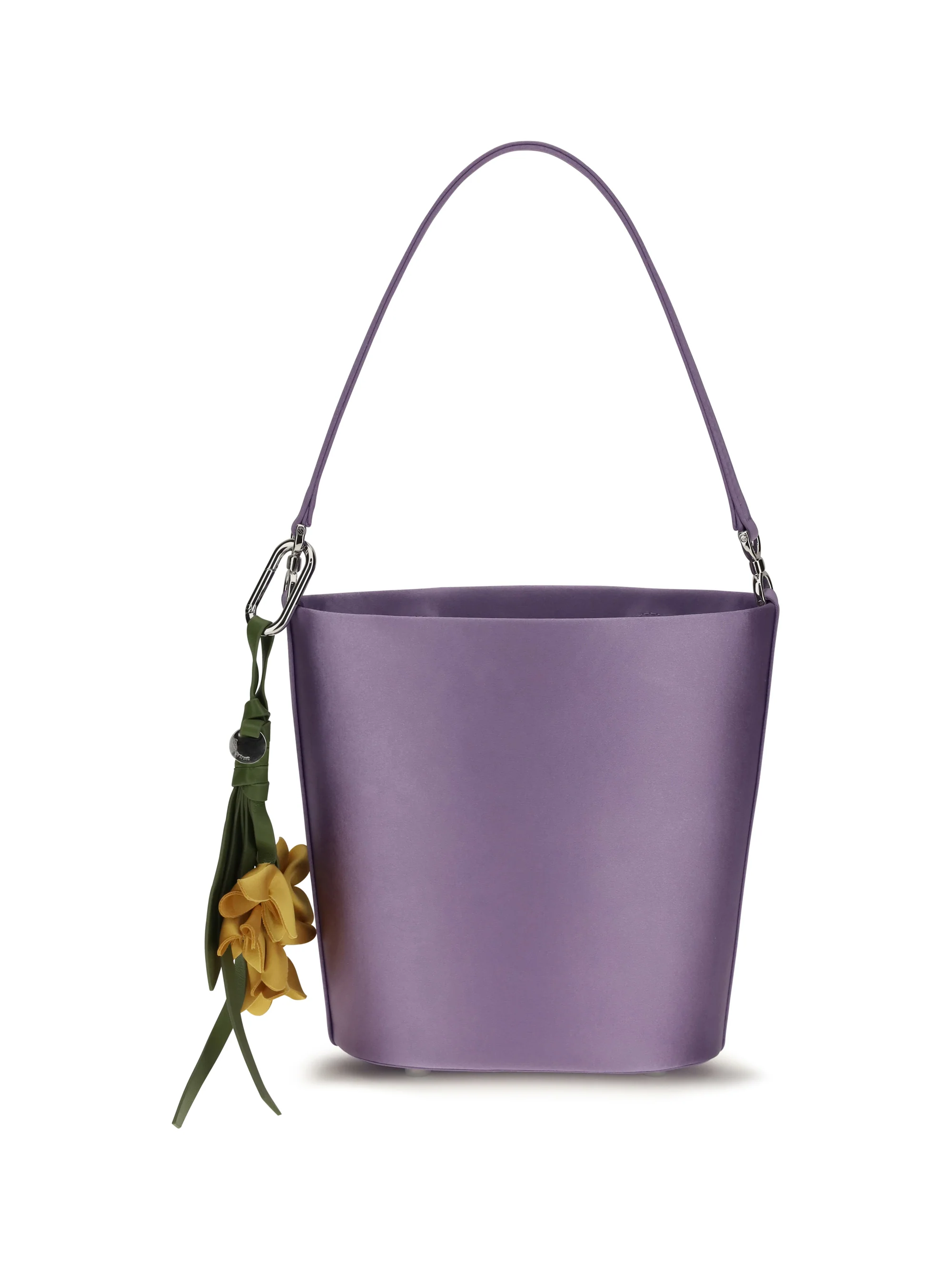 SELF-PORTRAIT OS satin bucket bag