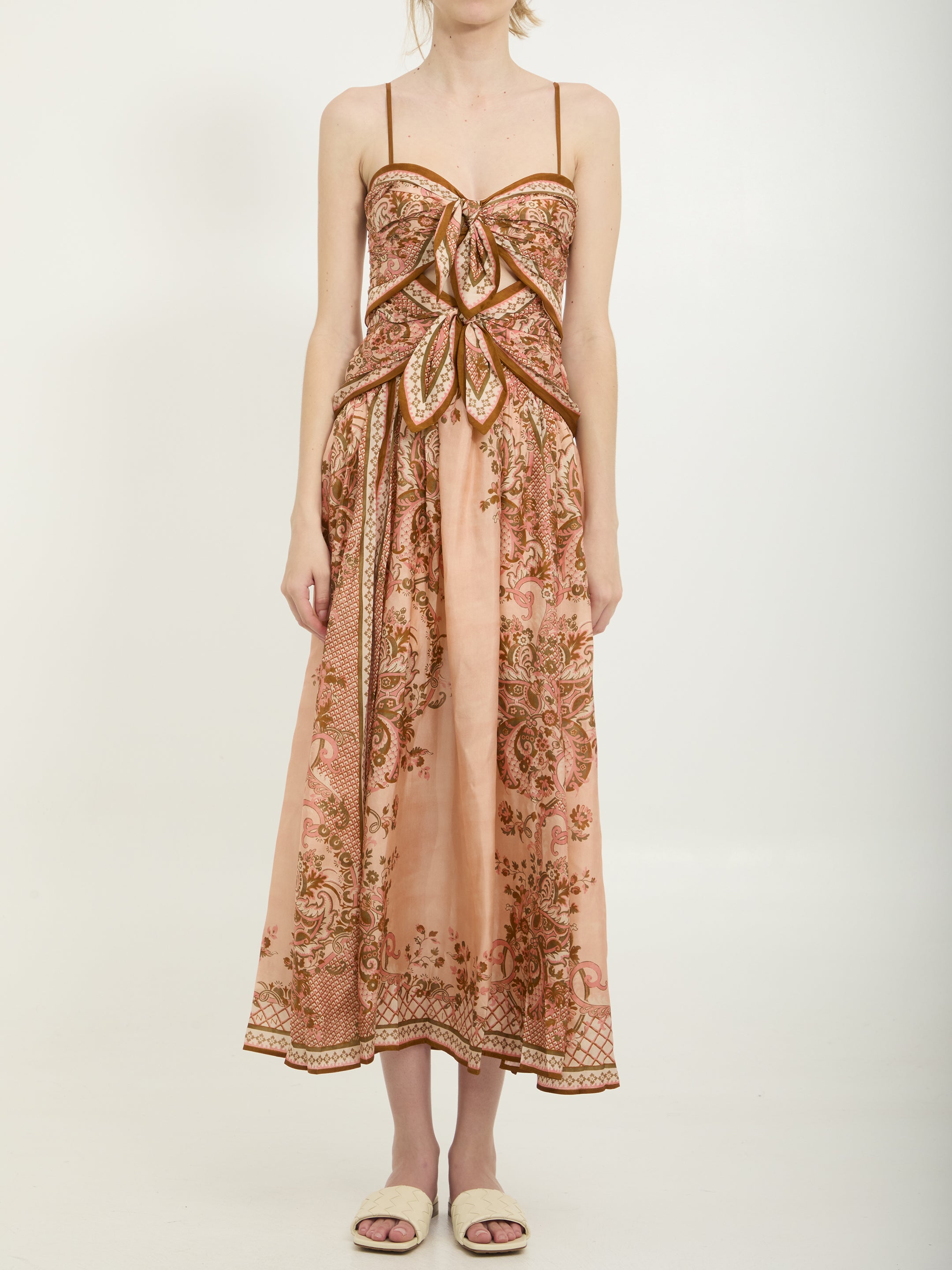 ZIMMERMANN 0 aster scarf print midi dress
