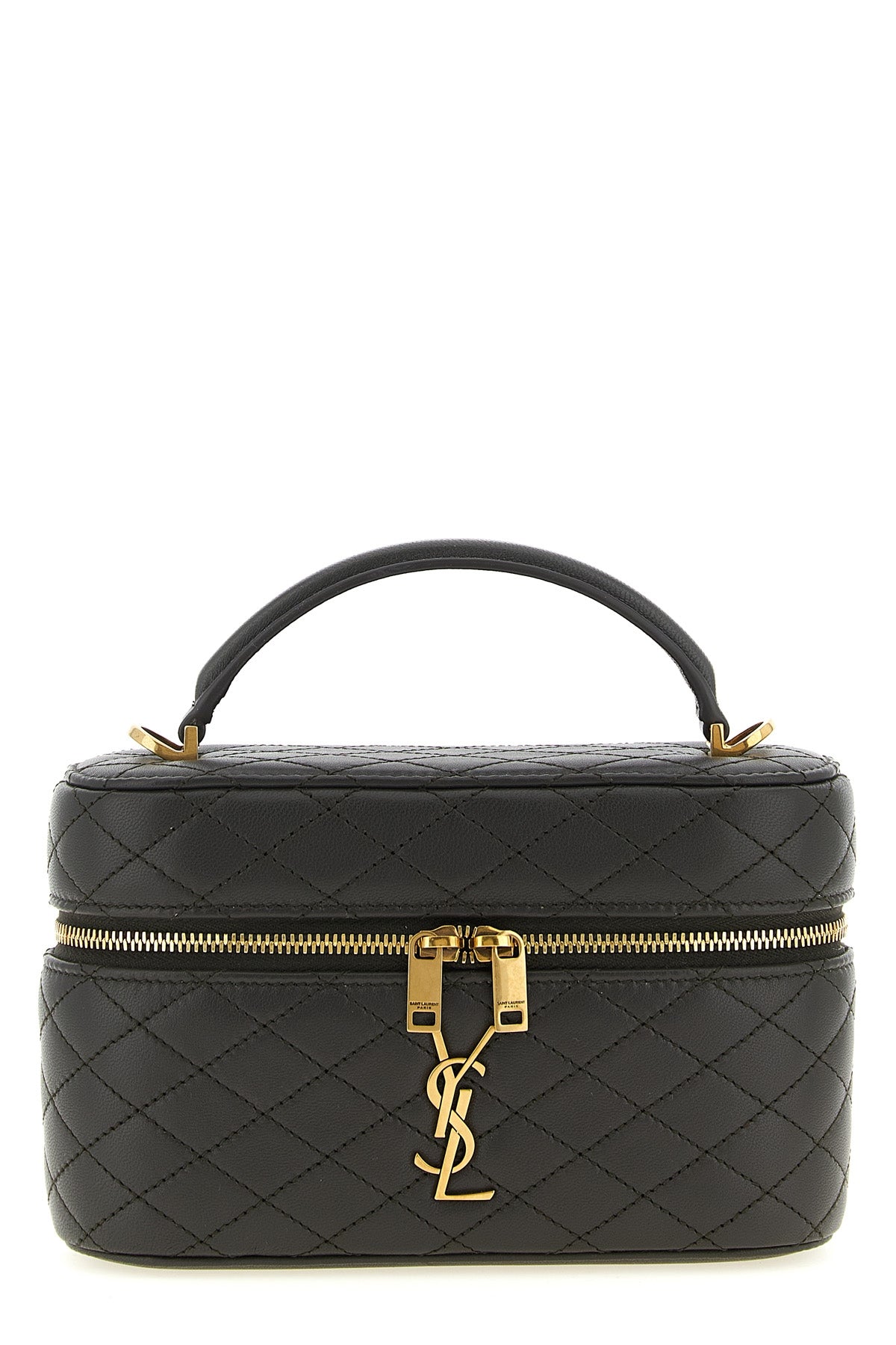 SAINT LAURENT OS gaby vanity diamond-quilted leather handbag
