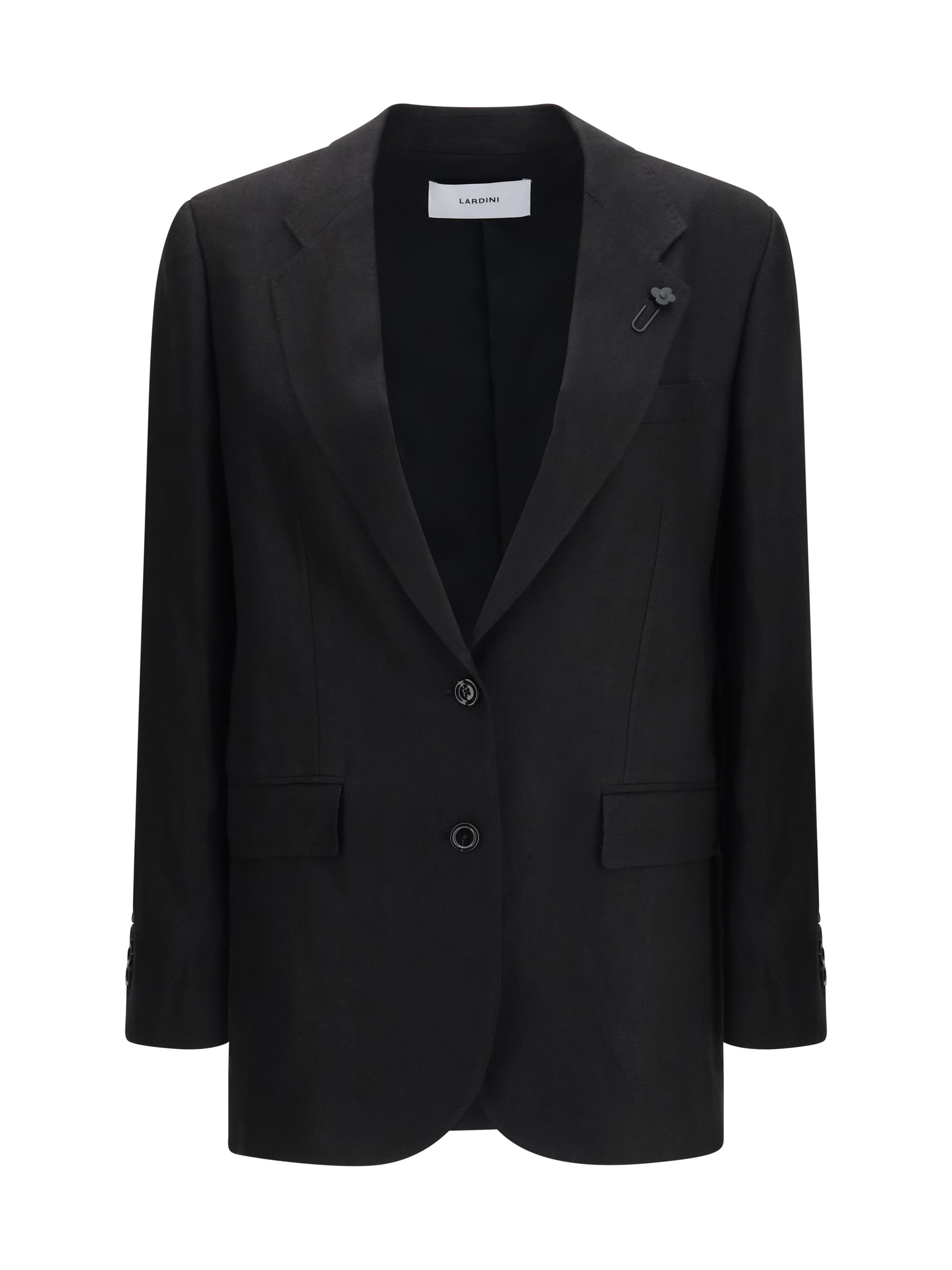 LARDINI 40 double-breasted linen blazer