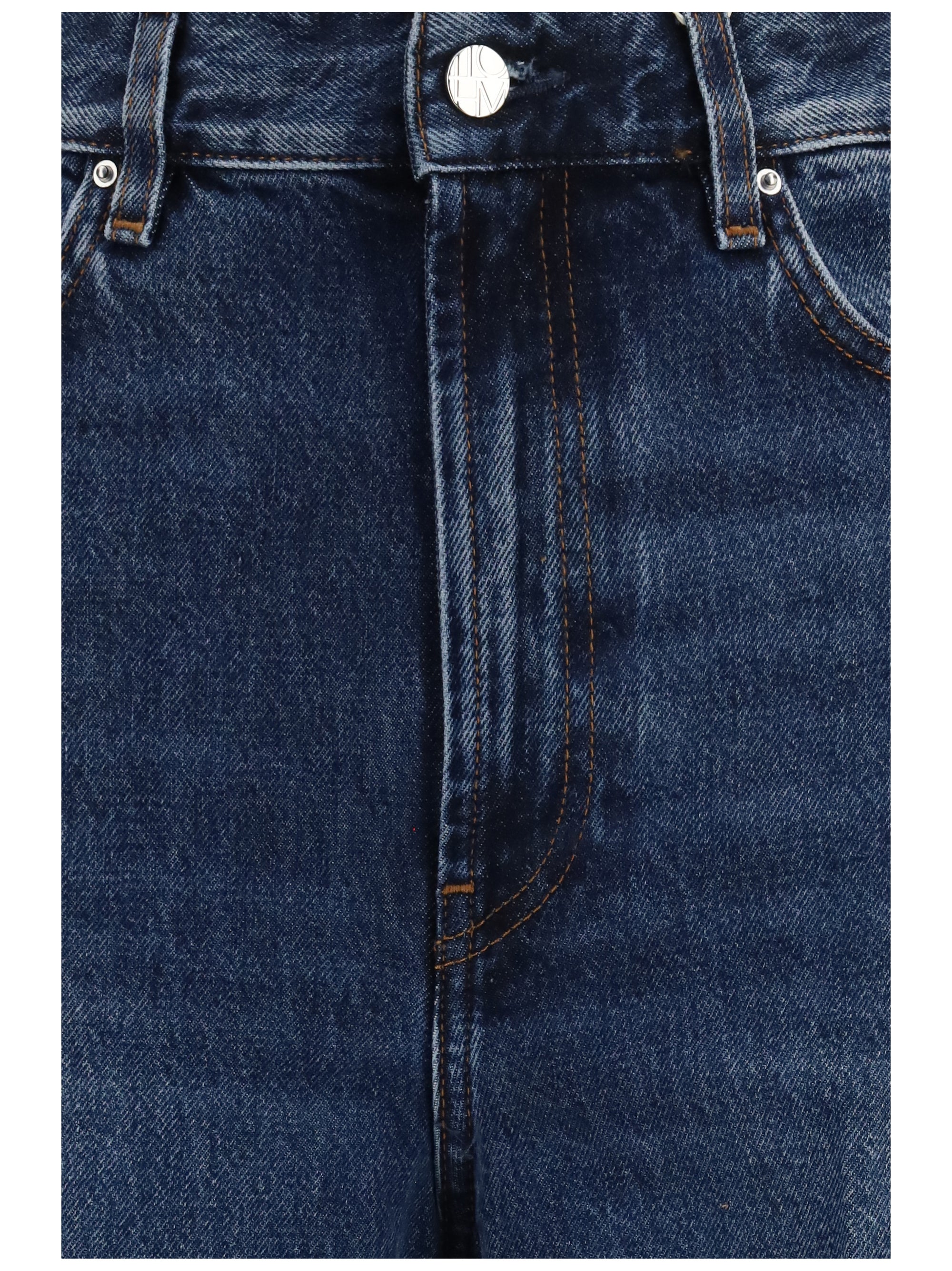 wide-leg denim jeans