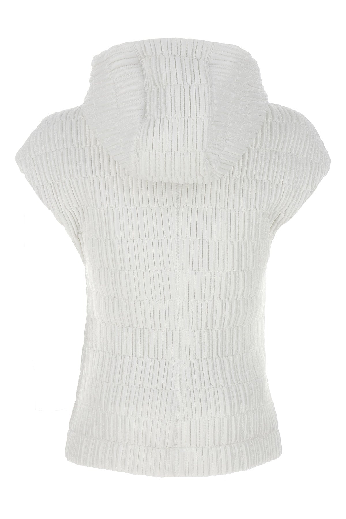 padded nylon hooded vest