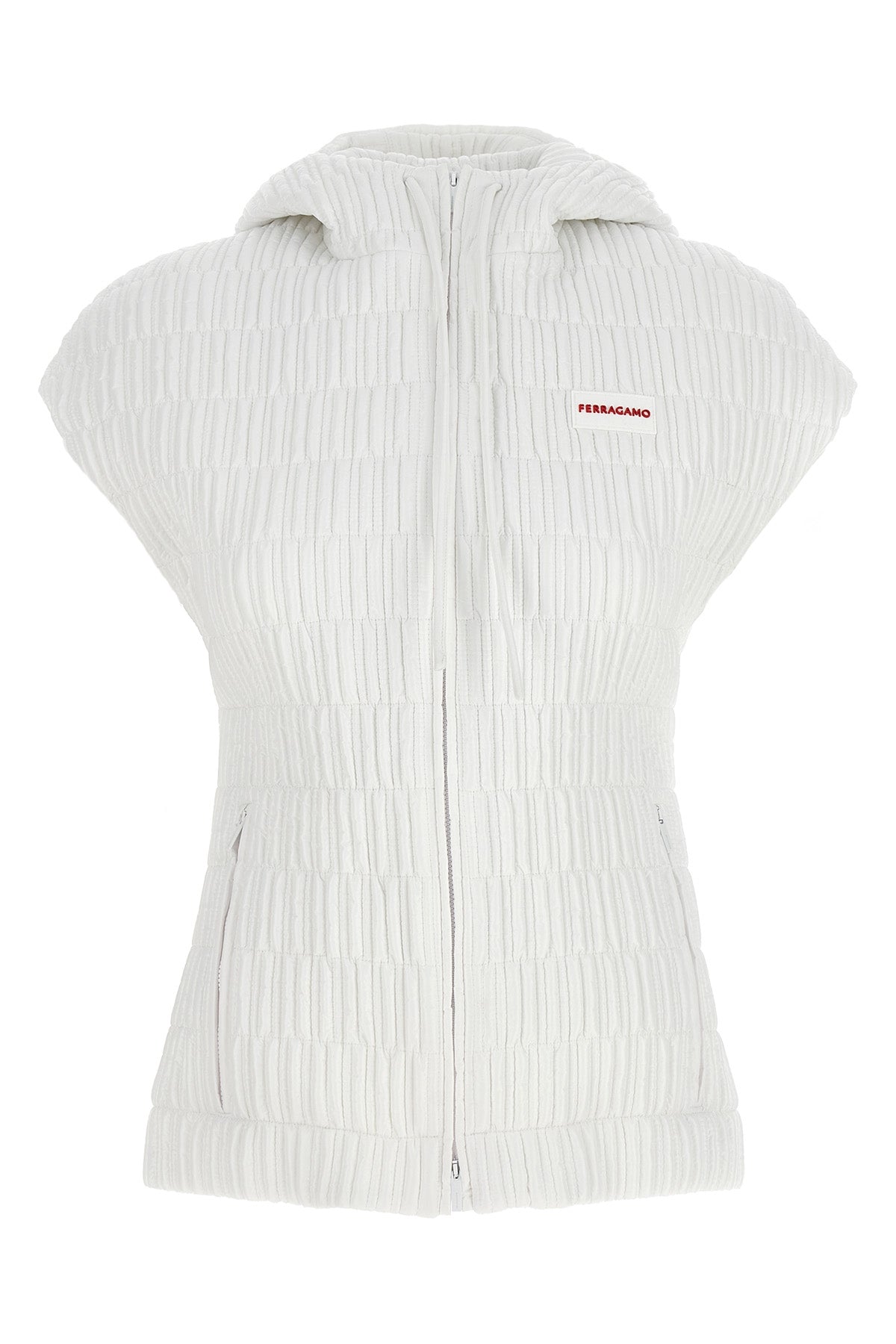 FERRAGAMO 44 padded nylon hooded vest