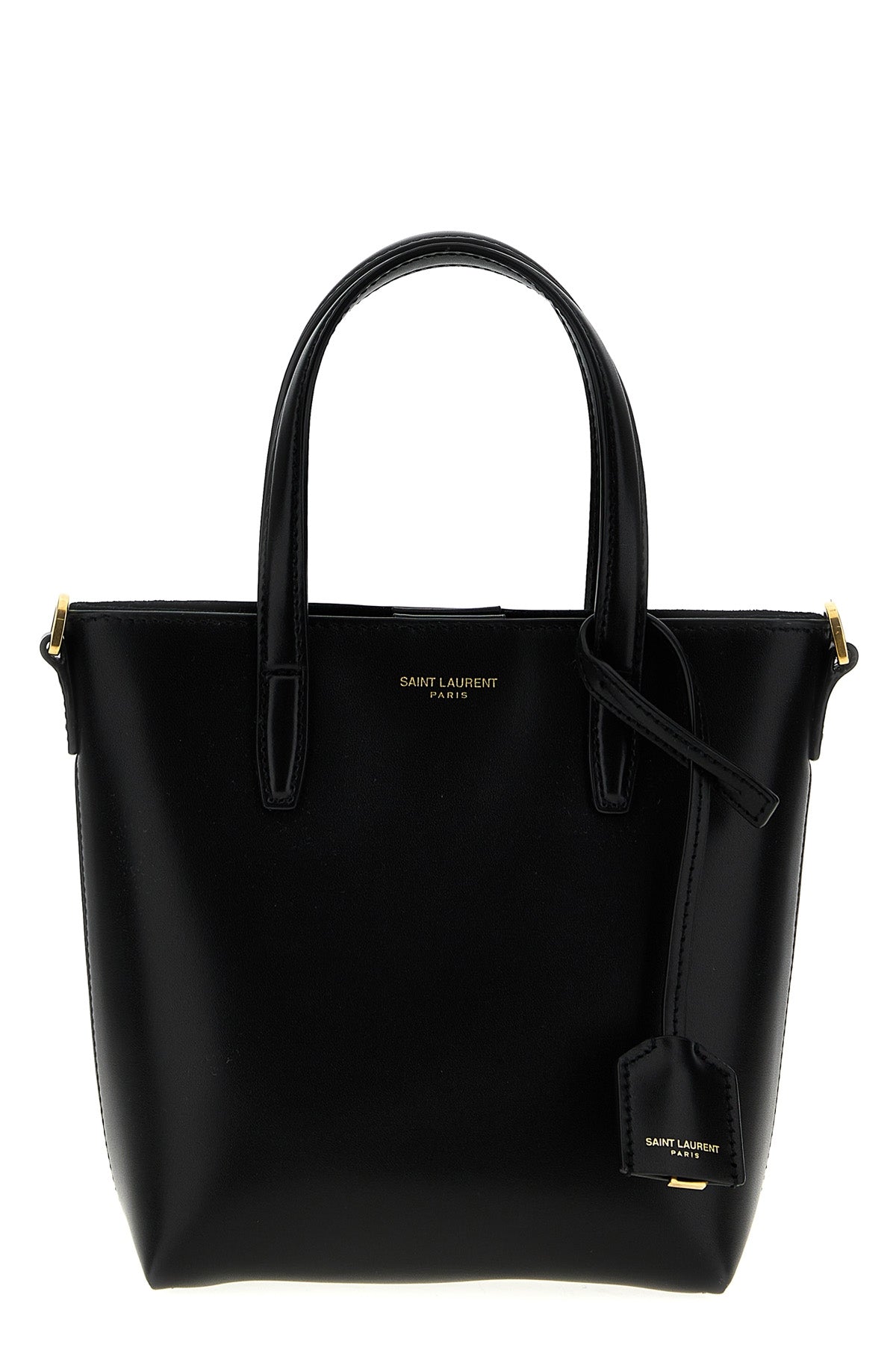 SAINT LAURENT OS mini toy box leather shopping bag