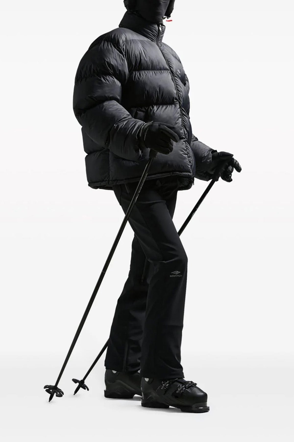 BALENCIAGA 36 5-pocket ski 3b sports icon doubled stretch nylon trousers