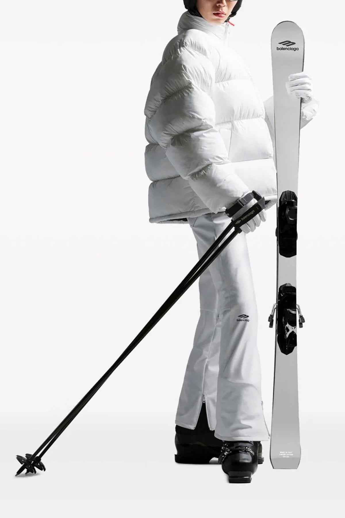 BALENCIAGA 36 5-pocket ski 3b sports icon doubled stretch nylon trousers