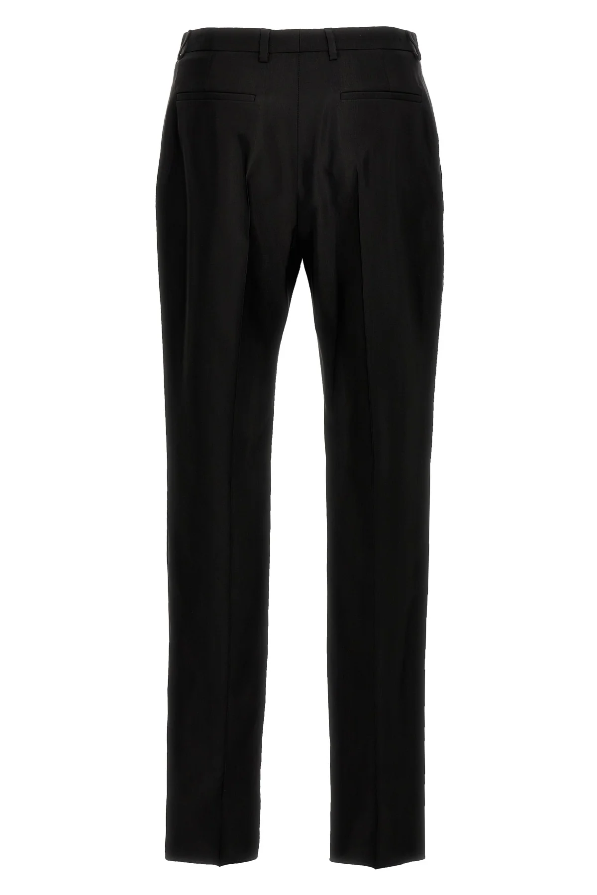 SAINT LAURENT 48 high-waisted pants in faille wool blend