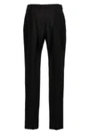 high-waisted pants in faille wool blend