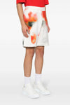 obscured flower cotton bermuda shorts