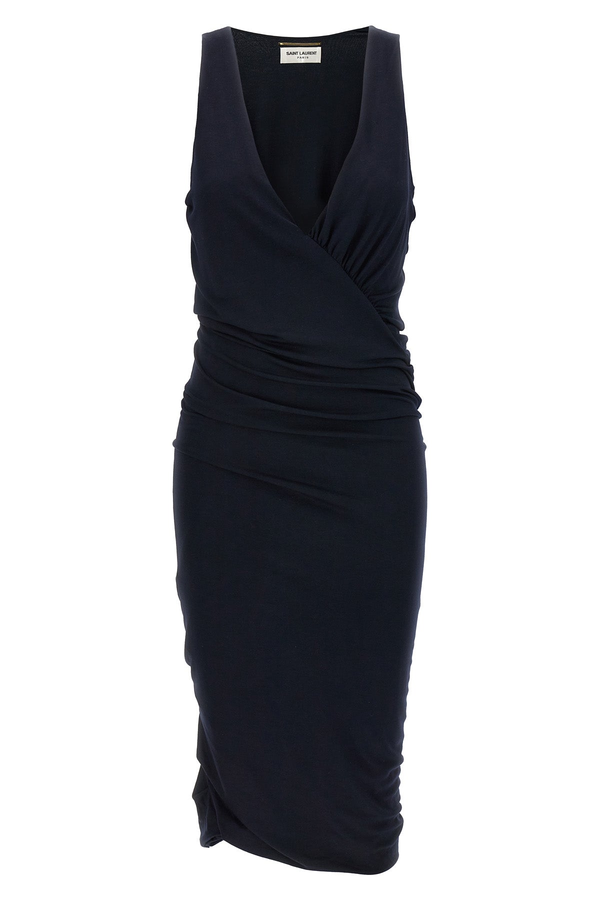 SAINT LAURENT 36 sleeveless jersey midi dress
