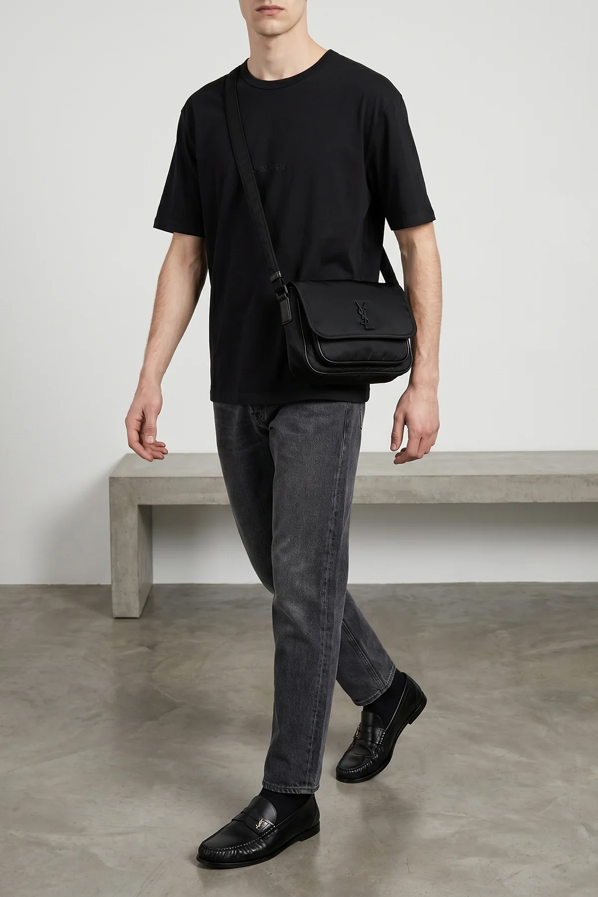 SAINT LAURENT OS messenger niki nylon crossbody bag