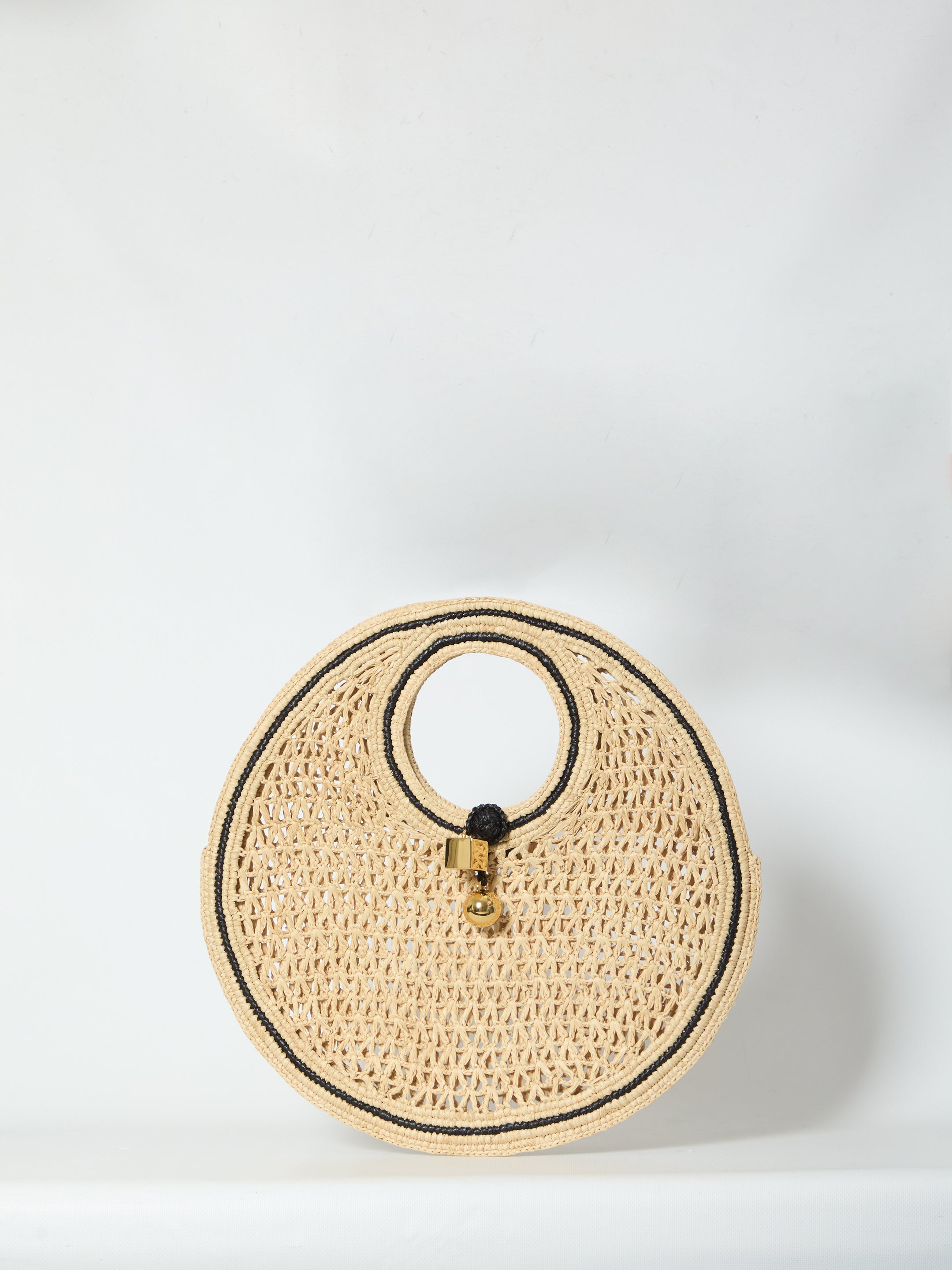 JACQUEMUS OS round beach bag small 