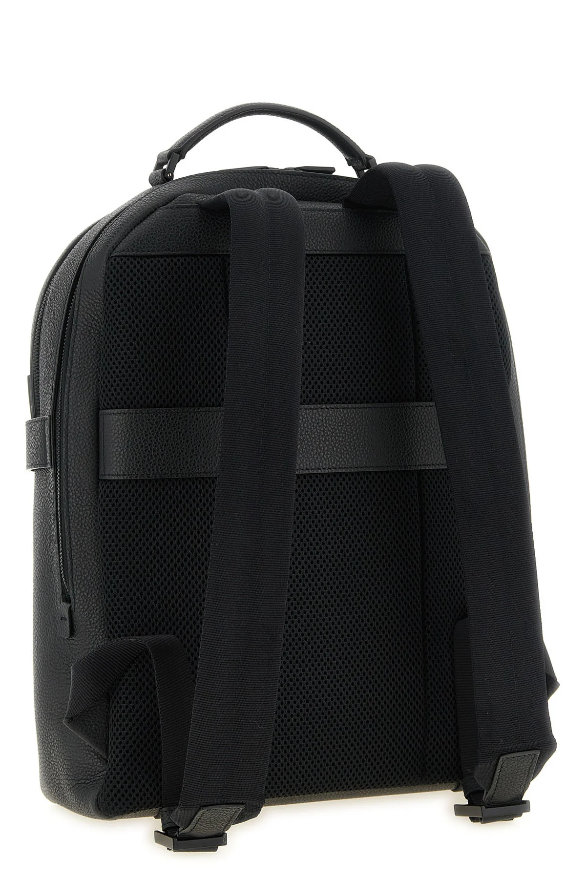 the ferragamo hug backpack in fine hammered leather