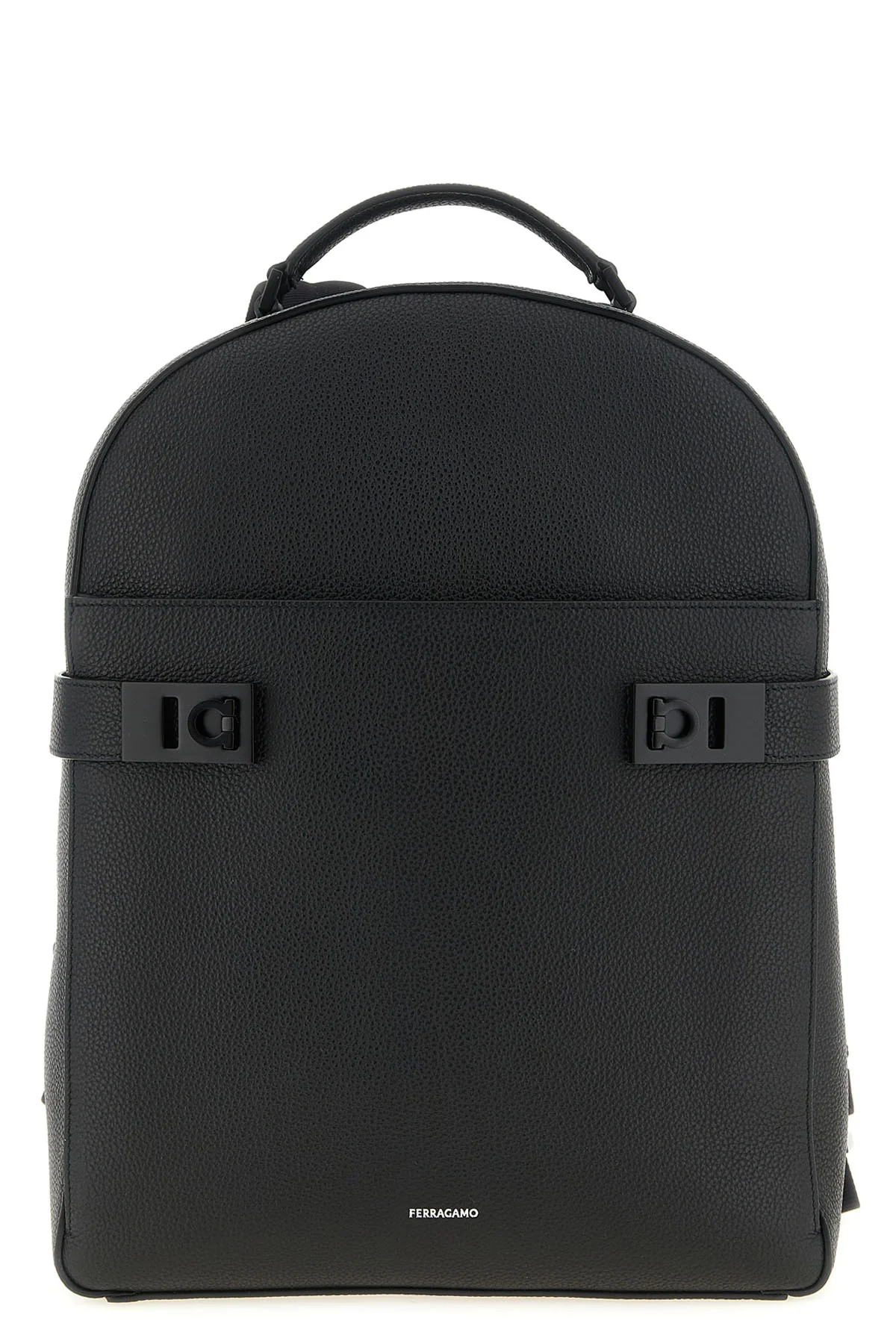 the ferragamo hug backpack in fine hammered leather