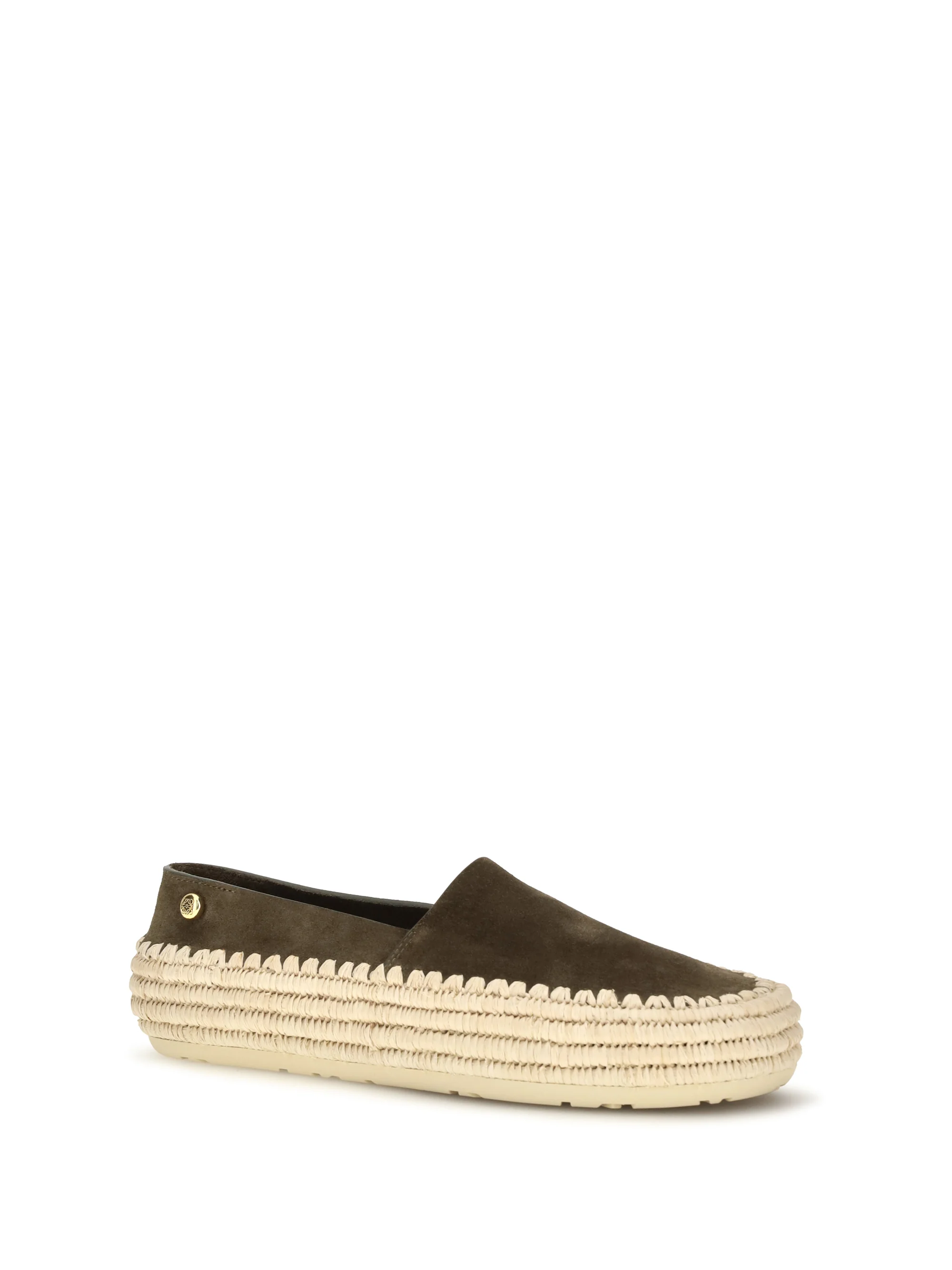 LOEWE 36 rio suede and raffia espadrillas