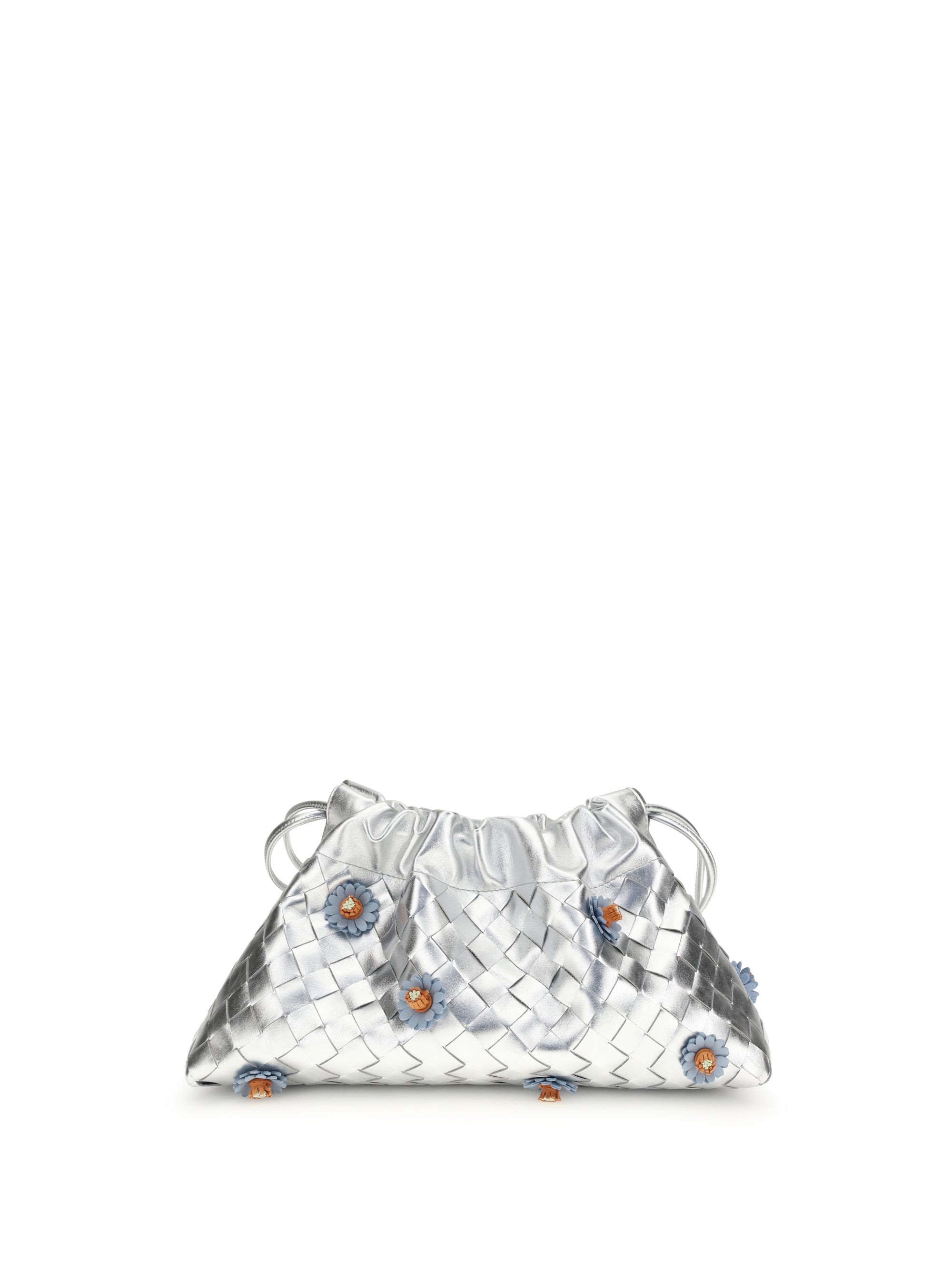 BOTTEGA VENETA OS dustbag clutch bag with floral appliqués