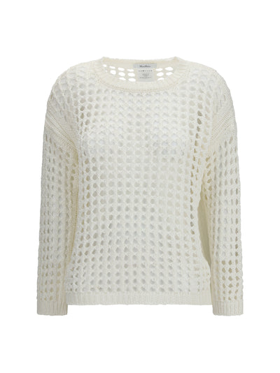 open-knit sweater in linen and cotton yarn