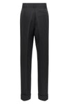 viscose and virgin wool blend trousers
