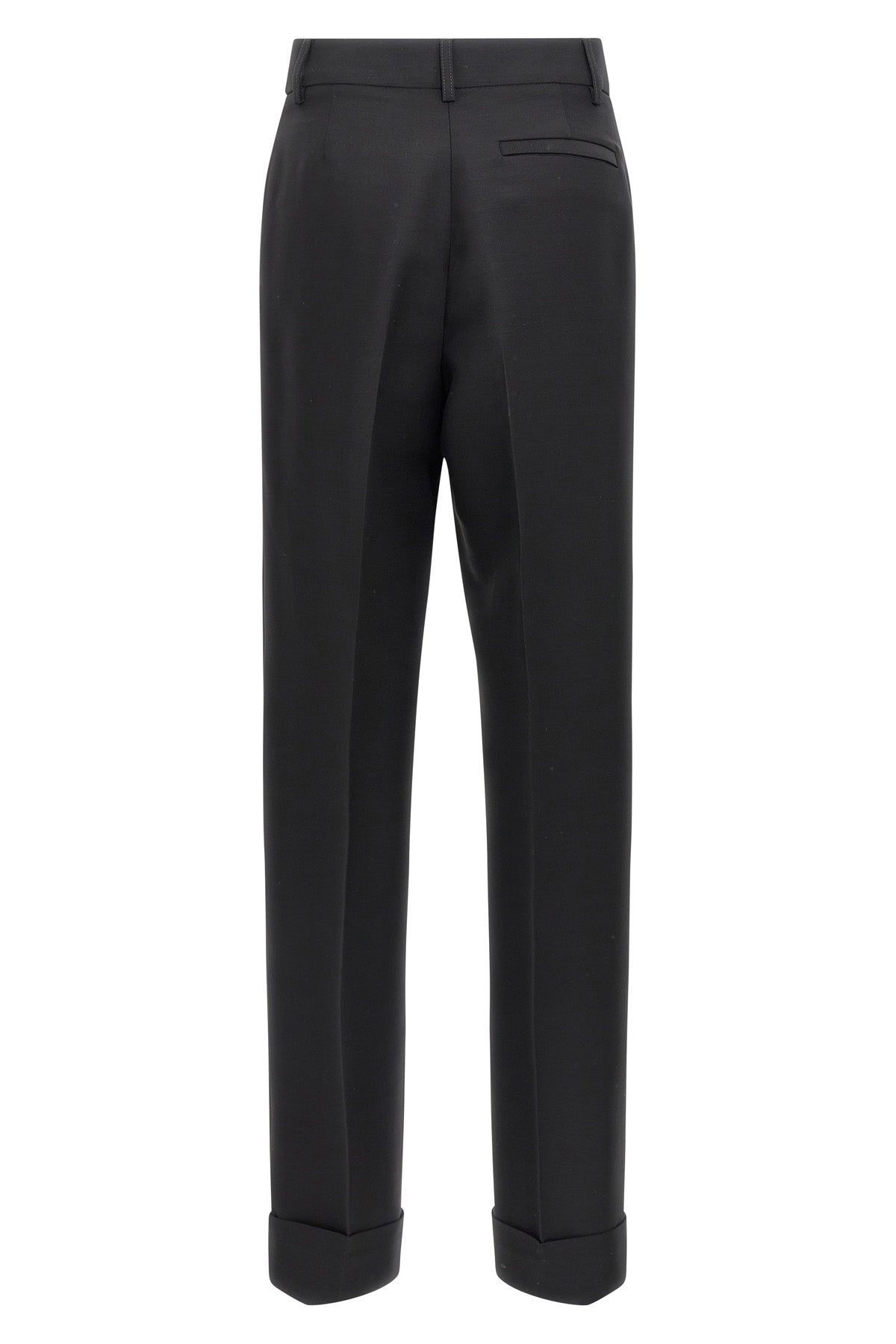 viscose and virgin wool blend trousers