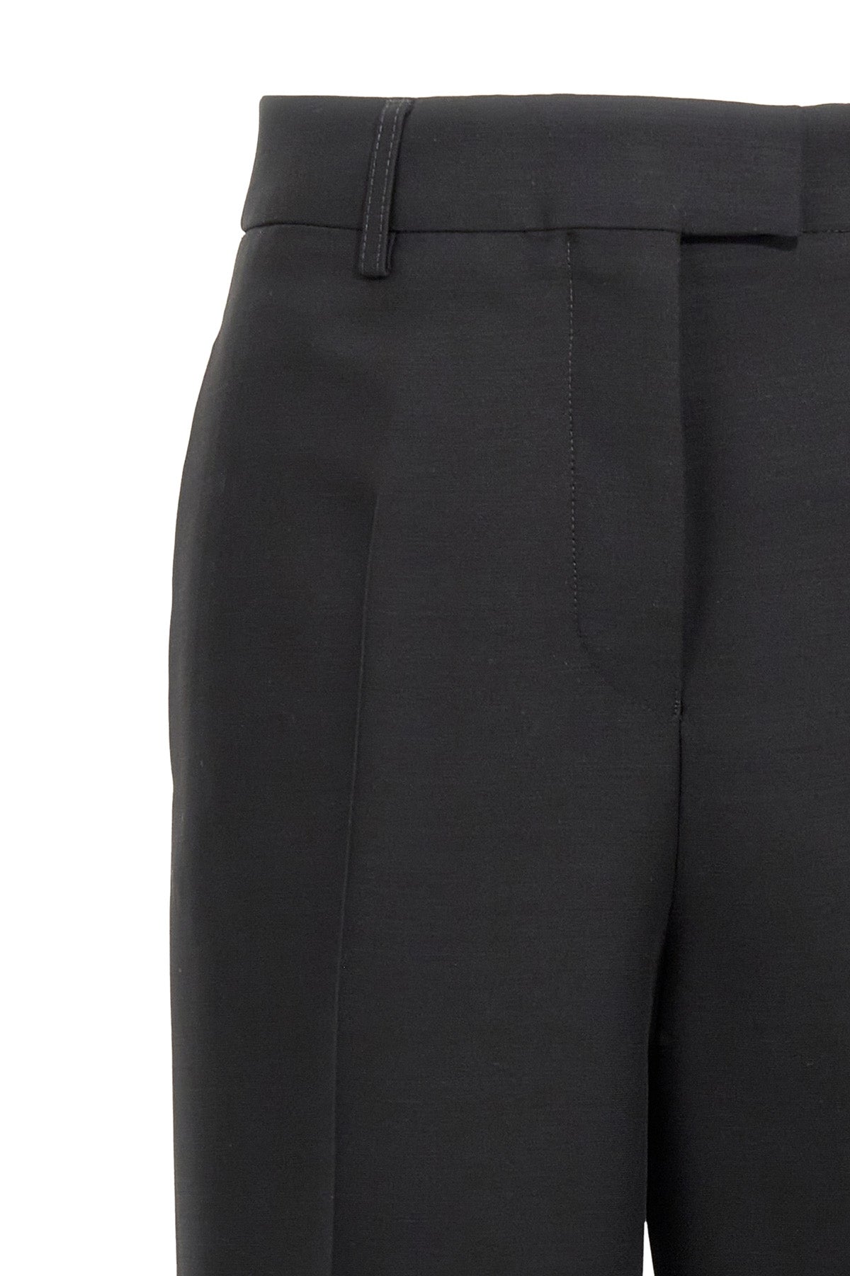viscose and virgin wool blend trousers