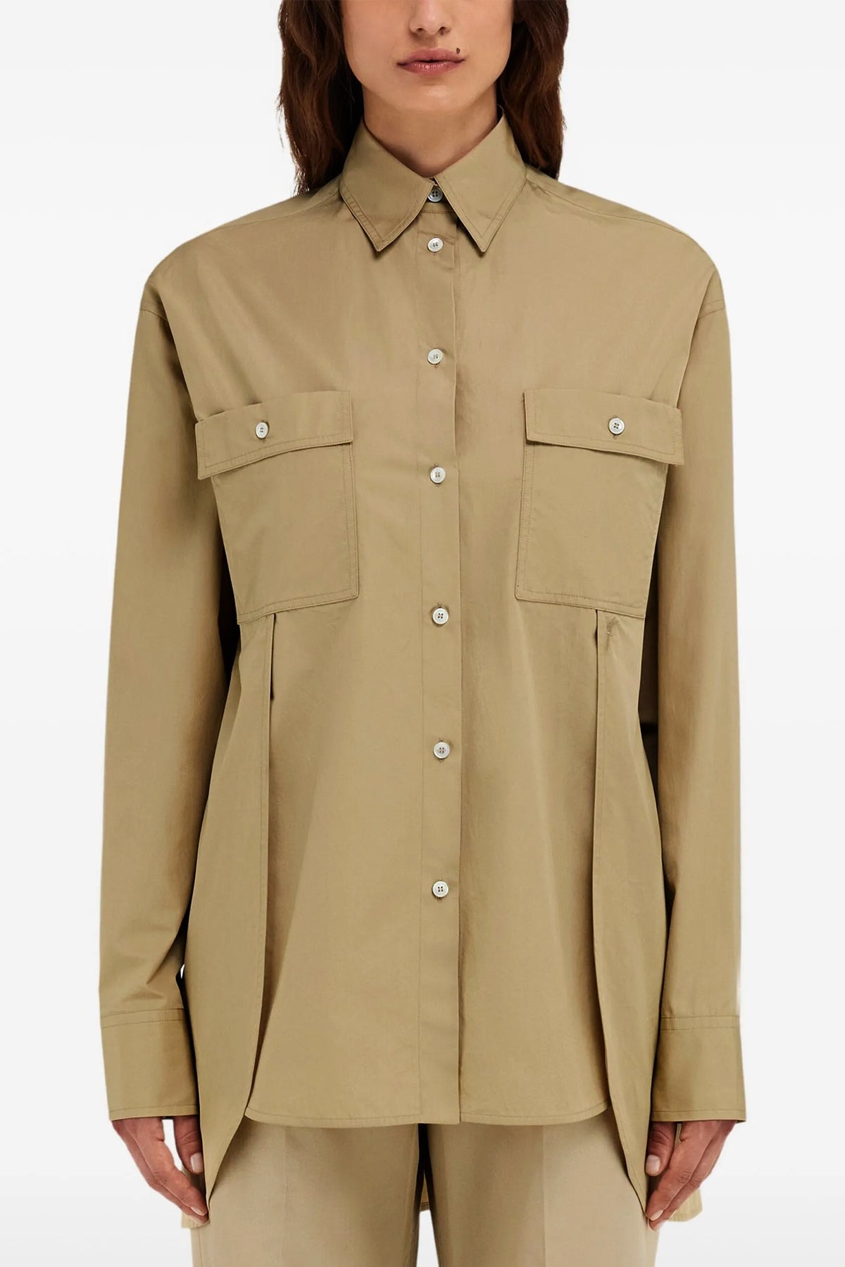 FERRAGAMO 38 stretch cotton poplin shirt