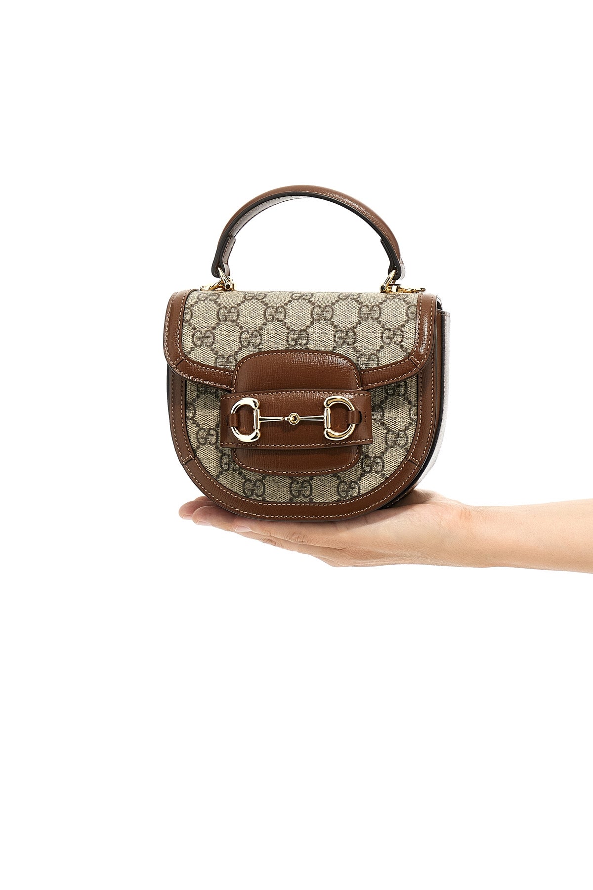 GUCCI OS gucci horsebit 1955 handbag in gg supreme fabric and leather