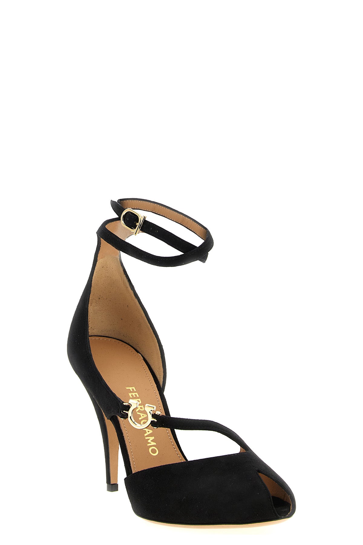 FERRAGAMO 5.5 molly suede sandals