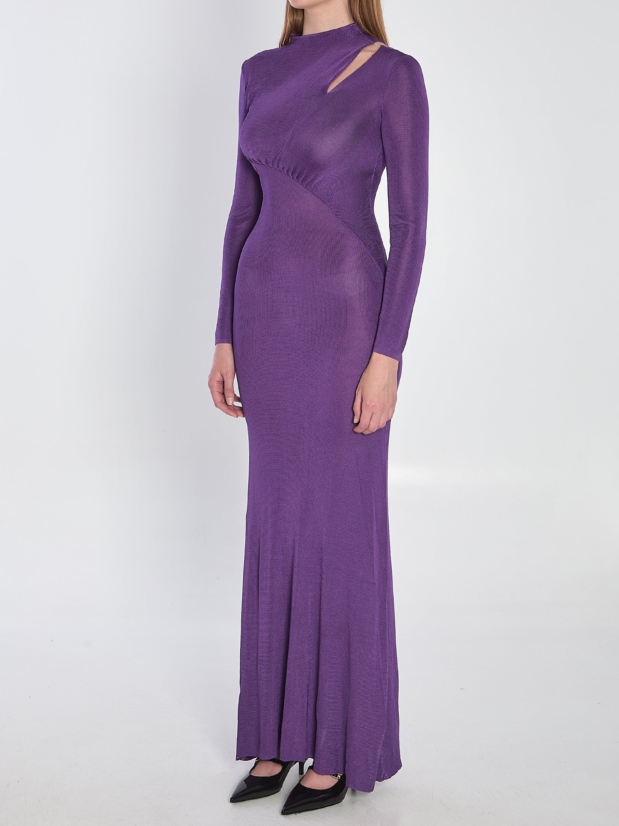 long dress with cut-out