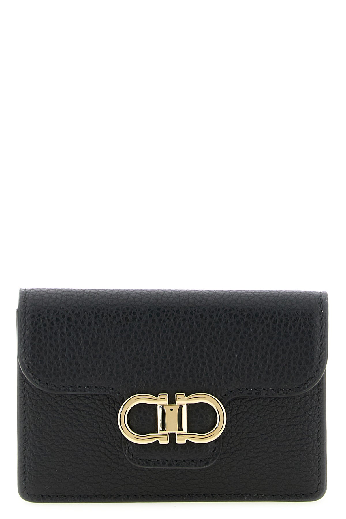 FERRAGAMO OS hammered calf leather keyring