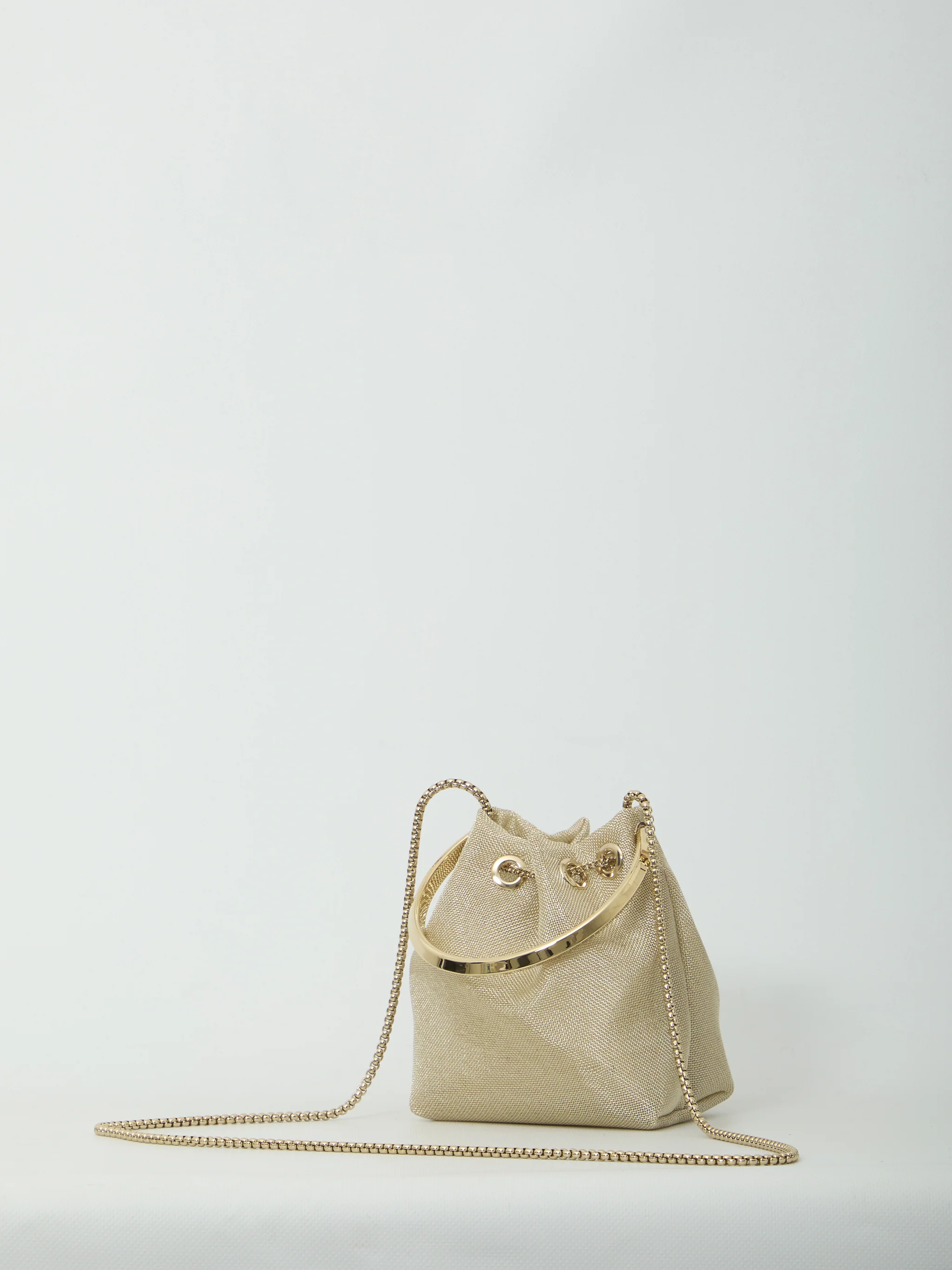 champagne mesh bon bon bag