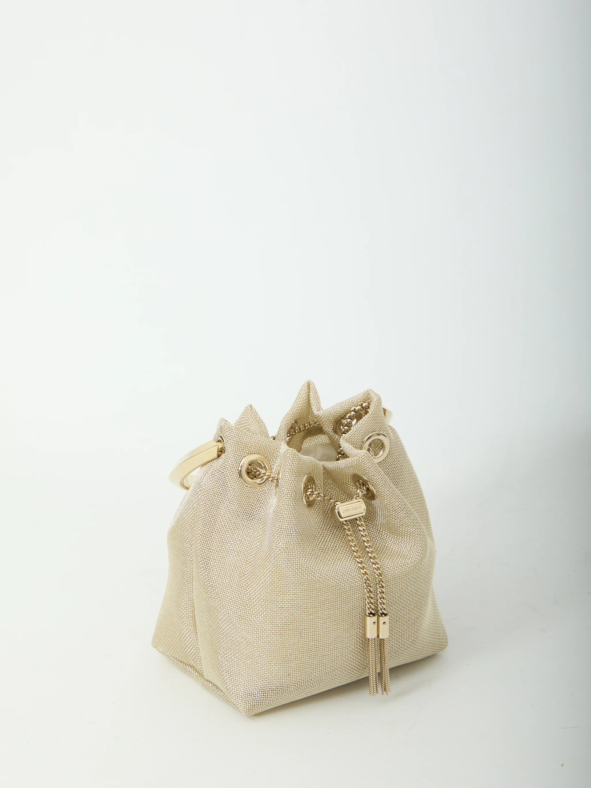 champagne mesh bon bon bag