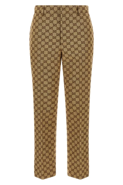 original gg fabric trousers