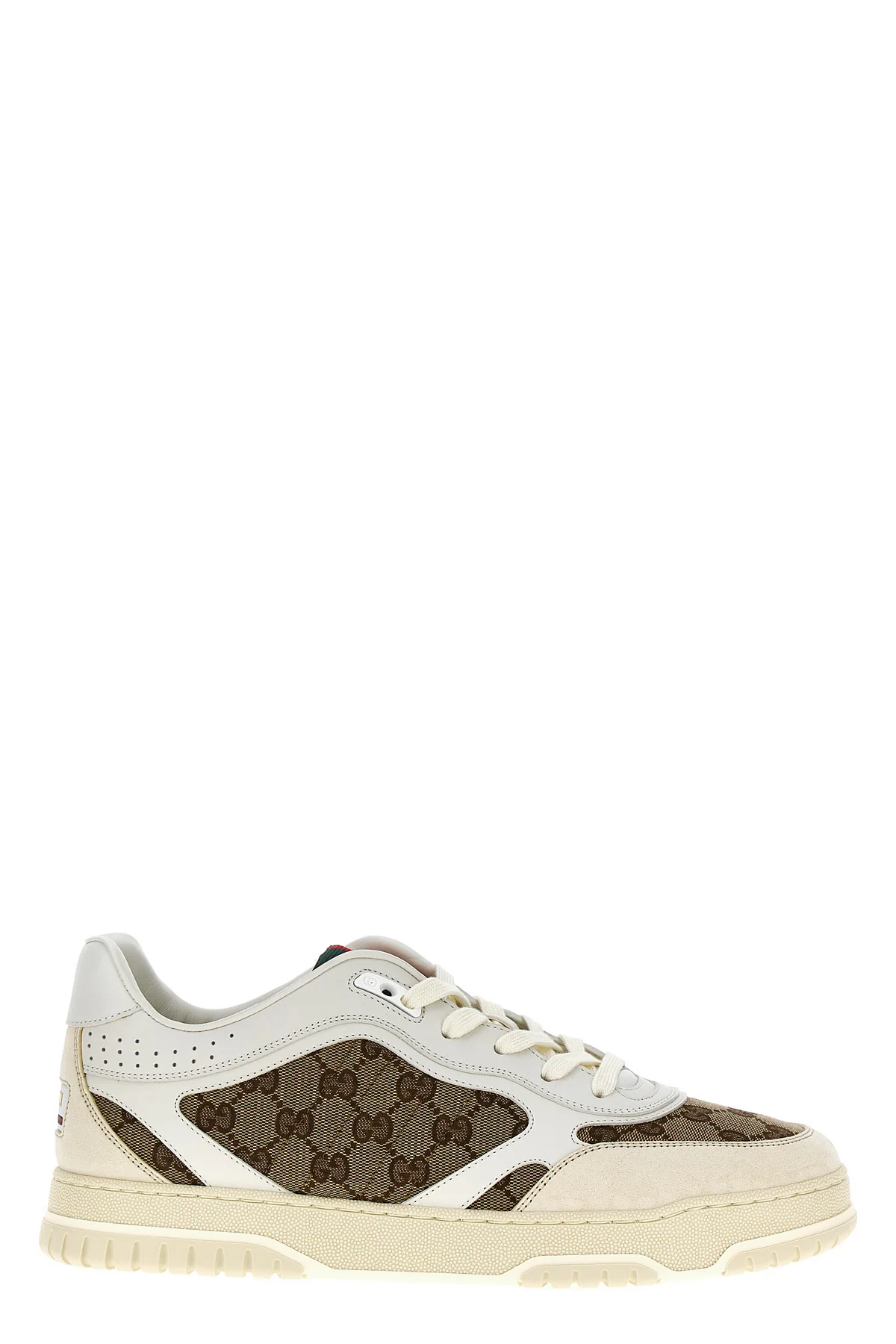 GUCCI 7 gucci re-web lace-up sneakers in original gg fabric