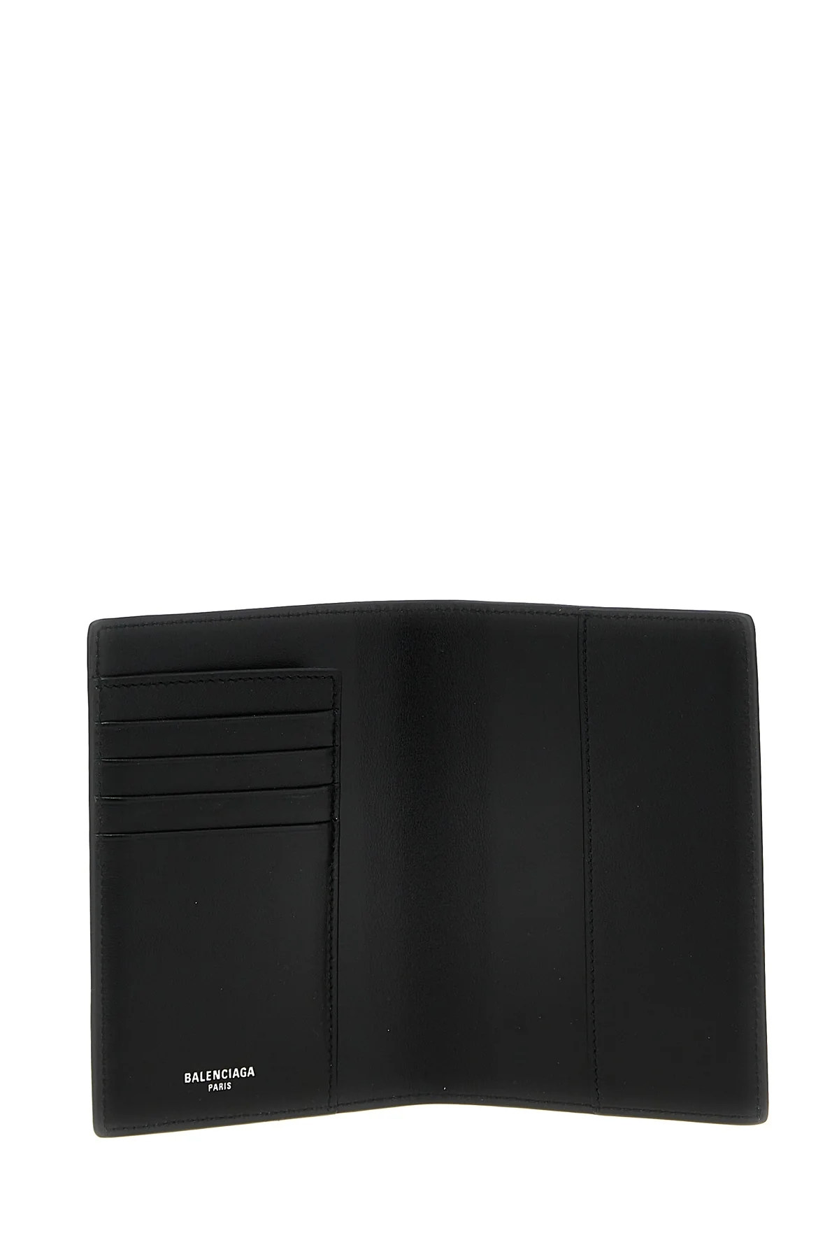 semi-matte textured calf leather passport holder